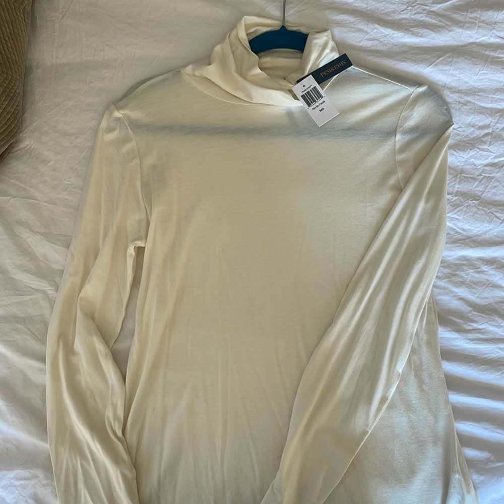 Cream Pendleton Turtleneck NWT